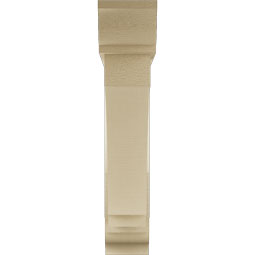 Ekena Millwork - BKTUR0554X28X28IMP01RCPR - Timberthane Faux Wood Imperial Style Bracket w/ Offset Brace, Traditional Ends, 5 1/2"W x 28"D x 28"H, Primed Tan