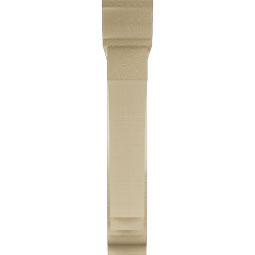 Ekena Millwork - BKTUR0554X28X32IMP01RCPR - Timberthane Faux Wood Imperial Style Bracket w/ Offset Brace, Traditional Ends, 5 1/2"W x 28"D x 32"H, Primed Tan