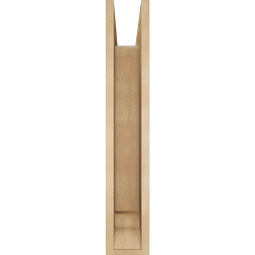 Ekena Millwork - BKTUR0554X28X32IMP01RCPR - Timberthane Faux Wood Imperial Style Bracket w/ Offset Brace, Traditional Ends, 5 1/2"W x 28"D x 32"H, Primed Tan