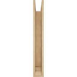 Ekena Millwork - BKTUR0554X28X40IMP01RCPR - Timberthane Faux Wood Imperial Style Bracket w/ Offset Brace, Traditional Ends, 5 1/2"W x 28"D x 40"H, Primed Tan