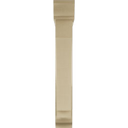 Ekena Millwork - BKTUR0554X30X38IMP01RCPR - Timberthane Faux Wood Imperial Style Bracket w/ Offset Brace, Traditional Ends, 5 1/2"W x 30"D x 38"H, Primed Tan