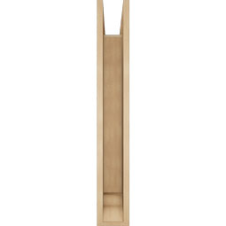 Ekena Millwork - BKTUR0554X32X38IMP01RCPR - Timberthane Faux Wood Imperial Style Bracket w/ Offset Brace, Traditional Ends, 5 1/2"W x 32"D x 38"H, Primed Tan
