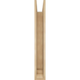 Ekena Millwork - BKTUR0554X32X40IMP01RCPR - Timberthane Faux Wood Imperial Style Bracket w/ Offset Brace, Traditional Ends, 5 1/2"W x 32"D x 40"H, Primed Tan