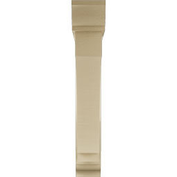 Ekena Millwork - BKTUR0554X34X34IMP01RCPR - Timberthane Faux Wood Imperial Style Bracket w/ Offset Brace, Traditional Ends, 5 1/2"W x 34"D x 34"H, Primed Tan