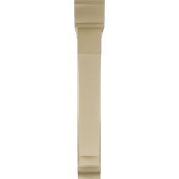 Ekena Millwork - BKTUR0554X34X38IMP01RCPR - Timberthane Faux Wood Imperial Style Bracket w/ Offset Brace, Traditional Ends, 5 1/2"W x 34"D x 38"H, Primed Tan