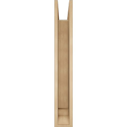Ekena Millwork - BKTUR0554X34X38IMP01RCPR - Timberthane Faux Wood Imperial Style Bracket w/ Offset Brace, Traditional Ends, 5 1/2"W x 34"D x 38"H, Primed Tan
