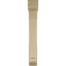 Ekena Millwork - BKTUR0554X34X40IMP01RCPR - Timberthane Faux Wood Imperial Style Bracket w/ Offset Brace, Traditional Ends, 5 1/2"W x 34"D x 40"H, Primed Tan