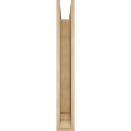 Ekena Millwork - BKTUR0554X34X40IMP01RCPR - Timberthane Faux Wood Imperial Style Bracket w/ Offset Brace, Traditional Ends, 5 1/2"W x 34"D x 40"H, Primed Tan