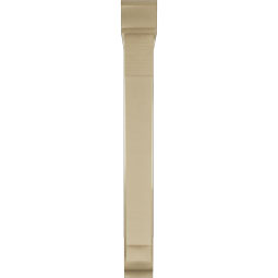 Ekena Millwork - BKTUR0554X36X48IMP01RCPR - Timberthane Faux Wood Imperial Style Bracket w/ Offset Brace, Traditional Ends, 5 1/2"W x 36"D x 48"H, Primed Tan