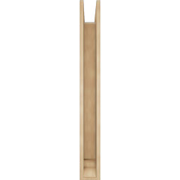 Ekena Millwork - BKTUR0554X36X48IMP01RCPR - Timberthane Faux Wood Imperial Style Bracket w/ Offset Brace, Traditional Ends, 5 1/2"W x 36"D x 48"H, Primed Tan