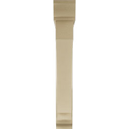 Ekena Millwork - BKTUR0554X38X38IMP01RCPR - Timberthane Faux Wood Imperial Style Bracket w/ Offset Brace, Traditional Ends, 5 1/2"W x 38"D x 38"H, Primed Tan