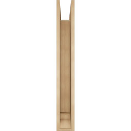 Ekena Millwork - BKTUR0554X40X40IMP01RCPR - Timberthane Faux Wood Imperial Style Bracket w/ Offset Brace, Traditional Ends, 5 1/2"W x 40"D x 40"H, Primed Tan