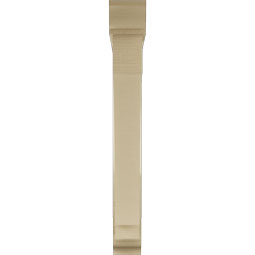 Ekena Millwork - BKTUR0554X40X44IMP01RCPR - Timberthane Faux Wood Imperial Style Bracket w/ Offset Brace, Traditional Ends, 5 1/2"W x 40"D x 44"H, Primed Tan