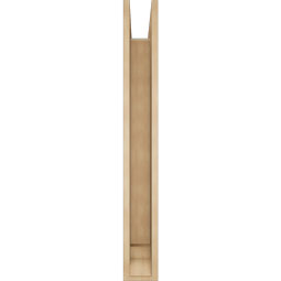 Ekena Millwork - BKTUR0554X40X44IMP01RCPR - Timberthane Faux Wood Imperial Style Bracket w/ Offset Brace, Traditional Ends, 5 1/2"W x 40"D x 44"H, Primed Tan