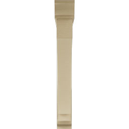 Ekena Millwork - BKTUR0554X42X42IMP01RCPR - Timberthane Faux Wood Imperial Style Bracket w/ Offset Brace, Traditional Ends, 5 1/2"W x 42"D x 42"H, Primed Tan