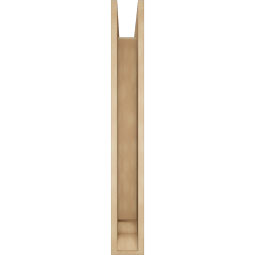 Ekena Millwork - BKTUR0554X42X42IMP01RCPR - Timberthane Faux Wood Imperial Style Bracket w/ Offset Brace, Traditional Ends, 5 1/2"W x 42"D x 42"H, Primed Tan