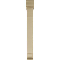 Ekena Millwork - BKTUR0554X42X48IMP01RCPR - Timberthane Faux Wood Imperial Style Bracket w/ Offset Brace, Traditional Ends, 5 1/2"W x 42"D x 48"H, Primed Tan
