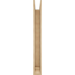 Ekena Millwork - BKTUR0554X42X48IMP01RCPR - Timberthane Faux Wood Imperial Style Bracket w/ Offset Brace, Traditional Ends, 5 1/2"W x 42"D x 48"H, Primed Tan
