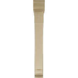 Ekena Millwork - BKTUR0554X44X44IMP01RCPR - Timberthane Faux Wood Imperial Style Bracket w/ Offset Brace, Traditional Ends, 5 1/2"W x 44"D x 44"H, Primed Tan