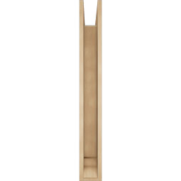 Ekena Millwork - BKTUR0554X44X44IMP01RCPR - Timberthane Faux Wood Imperial Style Bracket w/ Offset Brace, Traditional Ends, 5 1/2"W x 44"D x 44"H, Primed Tan