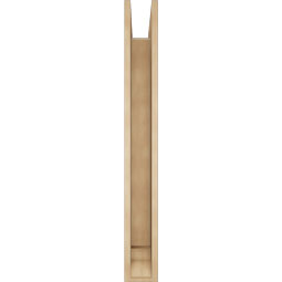 Ekena Millwork - BKTUR0554X46X46IMP01RCPR - Timberthane Faux Wood Imperial Style Bracket w/ Offset Brace, Traditional Ends, 5 1/2"W x 46"D x 46"H, Primed Tan