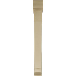 Ekena Millwork - BKTUR0554X48X48IMP01RCPR - Timberthane Faux Wood Imperial Style Bracket w/ Offset Brace, Traditional Ends, 5 1/2"W x 48"D x 48"H, Primed Tan