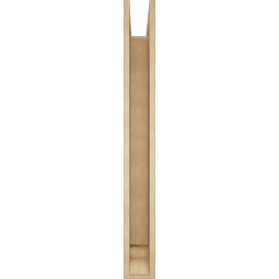 Ekena Millwork - BKTUR0554X48X48IMP01RCPR - Timberthane Faux Wood Imperial Style Bracket w/ Offset Brace, Traditional Ends, 5 1/2"W x 48"D x 48"H, Primed Tan