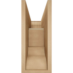 Ekena Millwork - BKTUR0756X18X18IMP01RCPR - Timberthane Faux Wood Imperial Style Bracket w/ Offset Brace, Traditional Ends, 7 1/2"W x 18"D x 18"H, Primed Tan