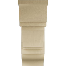 Ekena Millwork - BKTUR0756X20X20IMP01RCPR - Timberthane Faux Wood Imperial Style Bracket w/ Offset Brace, Traditional Ends, 7 1/2"W x 20"D x 20"H, Primed Tan