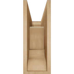 Ekena Millwork - BKTUR0756X20X20IMP01RCPR - Timberthane Faux Wood Imperial Style Bracket w/ Offset Brace, Traditional Ends, 7 1/2"W x 20"D x 20"H, Primed Tan