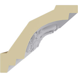 Ekena Millwork - MLD02X02X03QU - Endurathane Quentin Crown Moulding, 2 1/2"H x 2 7/8"P x 3 7/8"F x 94 1/2"L, Factory Primed