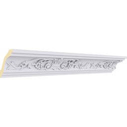 Ekena Millwork - MLD02X02X03QU - Endurathane Quentin Crown Moulding, 2 1/2"H x 2 7/8"P x 3 7/8"F x 94 1/2"L, Factory Primed