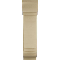 Ekena Millwork - BKTUR0756X20X32IMP01RCPR - Timberthane Faux Wood Imperial Style Bracket w/ Offset Brace, Traditional Ends, 7 1/2"W x 20"D x 32"H, Primed Tan