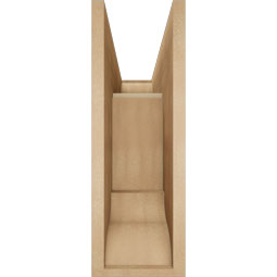 Ekena Millwork - BKTUR0756X22X22IMP01RCPR - Timberthane Faux Wood Imperial Style Bracket w/ Offset Brace, Traditional Ends, 7 1/2"W x 22"D x 22"H, Primed Tan