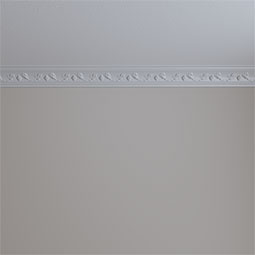 Ekena Millwork - MLD03X03X04GV - Endurathane Grapevine Crown Moulding, 2 3/4"H x 2 3/4"P x 3 7/8"F x 94 1/2"L, Factory Primed