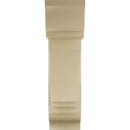 Ekena Millwork - BKTUR0756X24X28IMP01RCPR - Timberthane Faux Wood Imperial Style Bracket w/ Offset Brace, Traditional Ends, 7 1/2"W x 24"D x 28"H, Primed Tan