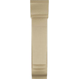 Ekena Millwork - BKTUR0756X24X36IMP01RCPR - Timberthane Faux Wood Imperial Style Bracket w/ Offset Brace, Traditional Ends, 7 1/2"W x 24"D x 36"H, Primed Tan