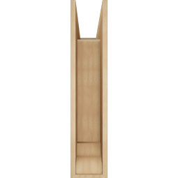 Ekena Millwork - BKTUR0756X24X36IMP01RCPR - Timberthane Faux Wood Imperial Style Bracket w/ Offset Brace, Traditional Ends, 7 1/2"W x 24"D x 36"H, Primed Tan