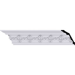 Ekena Millwork - MLD03X03X04KD - Endurathane Kendall Crown Moulding, 3 1/8"H x 2 7/8"P x 4 1/4"F x 94 1/2"L, Factory Primed