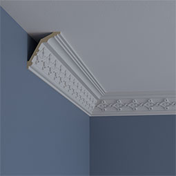 Ekena Millwork - MLD03X03X04KD - Endurathane Kendall Crown Moulding, 3 1/8"H x 2 7/8"P x 4 1/4"F x 94 1/2"L, Factory Primed