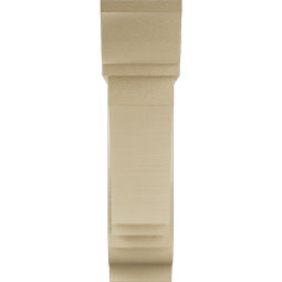 Ekena Millwork - BKTUR0756X26X30IMP01RCPR - Timberthane Faux Wood Imperial Style Bracket w/ Offset Brace, Traditional Ends, 7 1/2"W x 26"D x 30"H, Primed Tan