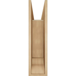 Ekena Millwork - BKTUR0756X26X30IMP01RCPR - Timberthane Faux Wood Imperial Style Bracket w/ Offset Brace, Traditional Ends, 7 1/2"W x 26"D x 30"H, Primed Tan