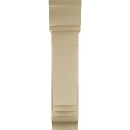 Ekena Millwork - BKTUR0756X26X34IMP01RCPR - Timberthane Faux Wood Imperial Style Bracket w/ Offset Brace, Traditional Ends, 7 1/2"W x 26"D x 34"H, Primed Tan