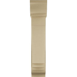 Ekena Millwork - BKTUR0756X26X38IMP01RCPR - Timberthane Faux Wood Imperial Style Bracket w/ Offset Brace, Traditional Ends, 7 1/2"W x 26"D x 38"H, Primed Tan