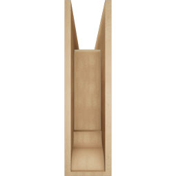Ekena Millwork - BKTUR0756X28X28IMP01RCPR - Timberthane Faux Wood Imperial Style Bracket w/ Offset Brace, Traditional Ends, 7 1/2"W x 28"D x 28"H, Primed Tan