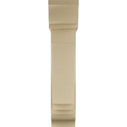 Ekena Millwork - BKTUR0756X28X36IMP01RCPR - Timberthane Faux Wood Imperial Style Bracket w/ Offset Brace, Traditional Ends, 7 1/2"W x 28"D x 36"H, Primed Tan