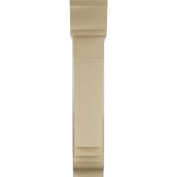 Ekena Millwork - BKTUR0756X28X40IMP01RCPR - Timberthane Faux Wood Imperial Style Bracket w/ Offset Brace, Traditional Ends, 7 1/2"W x 28"D x 40"H, Primed Tan