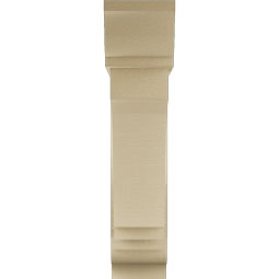 Ekena Millwork - BKTUR0756X30X34IMP01RCPR - Timberthane Faux Wood Imperial Style Bracket w/ Offset Brace, Traditional Ends, 7 1/2"W x 30"D x 34"H, Primed Tan