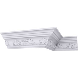 Ekena Millwork - MLD03X03X04SO - Endurathane Southhampton Crown Moulding, 3 1/8"H x 3 1/8"P x 4 1/2"F x 94 1/2"L, (6 1/4" Repeat), Factory Primed