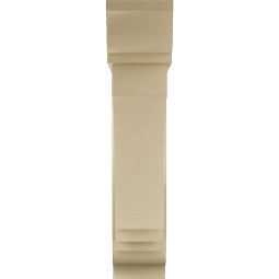 Ekena Millwork - BKTUR0756X30X36IMP01RCPR - Timberthane Faux Wood Imperial Style Bracket w/ Offset Brace, Traditional Ends, 7 1/2"W x 30"D x 36"H, Primed Tan